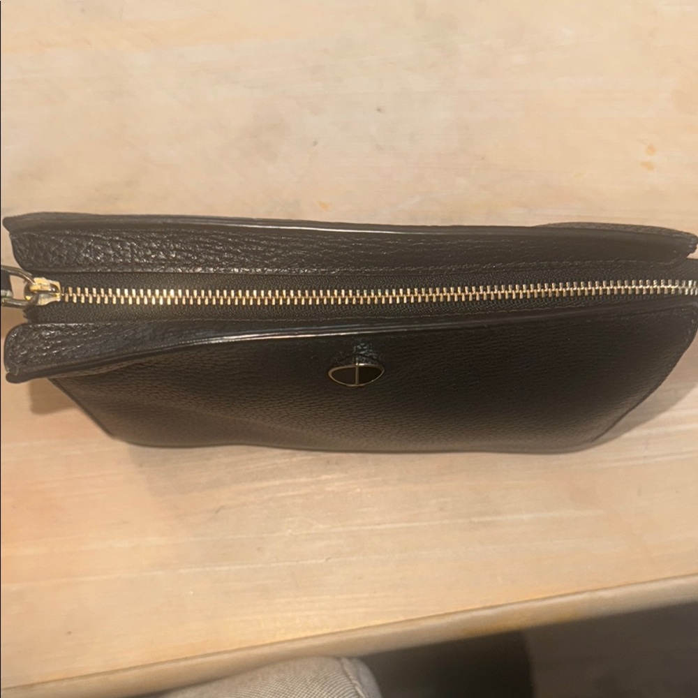 Kate Spade Black Polly Leather Wristlet with Gold Accent - Picture 6 of 10